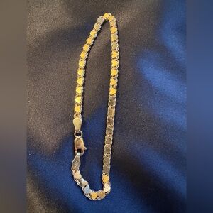 14K Gold Heart Link Bracelet